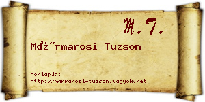 Mármarosi Tuzson névjegykártya